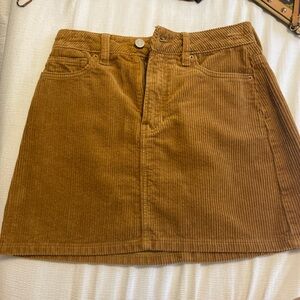 pacsun orange mini skirt